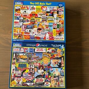 Lot of 2 White Mountain Puzzles